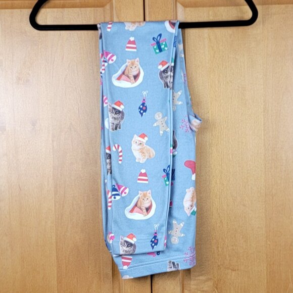 Women's Fleece Lined Leggings Christmas Cats - M/L - Picture 5 of 7